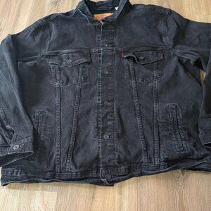 Levi's Men's Tall Black Trucker Denim Jacket